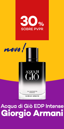 Novo  acqua di gio edp intense da marca giorgio armani com destaque promocional de 30% sobre pre&ccedil;o de Venda ao P&uacute;blico Recomendado